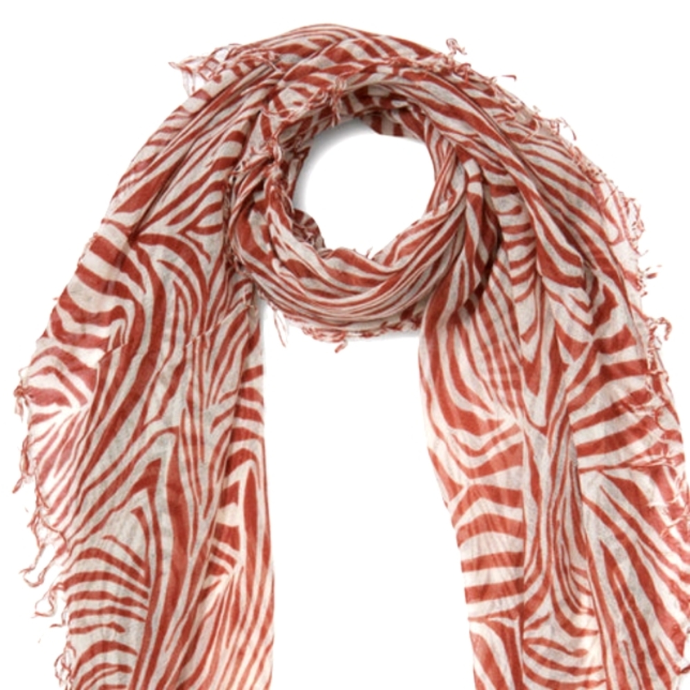 Chan Luu Sequoia Zebra Print Cashmere & Silk Scarf